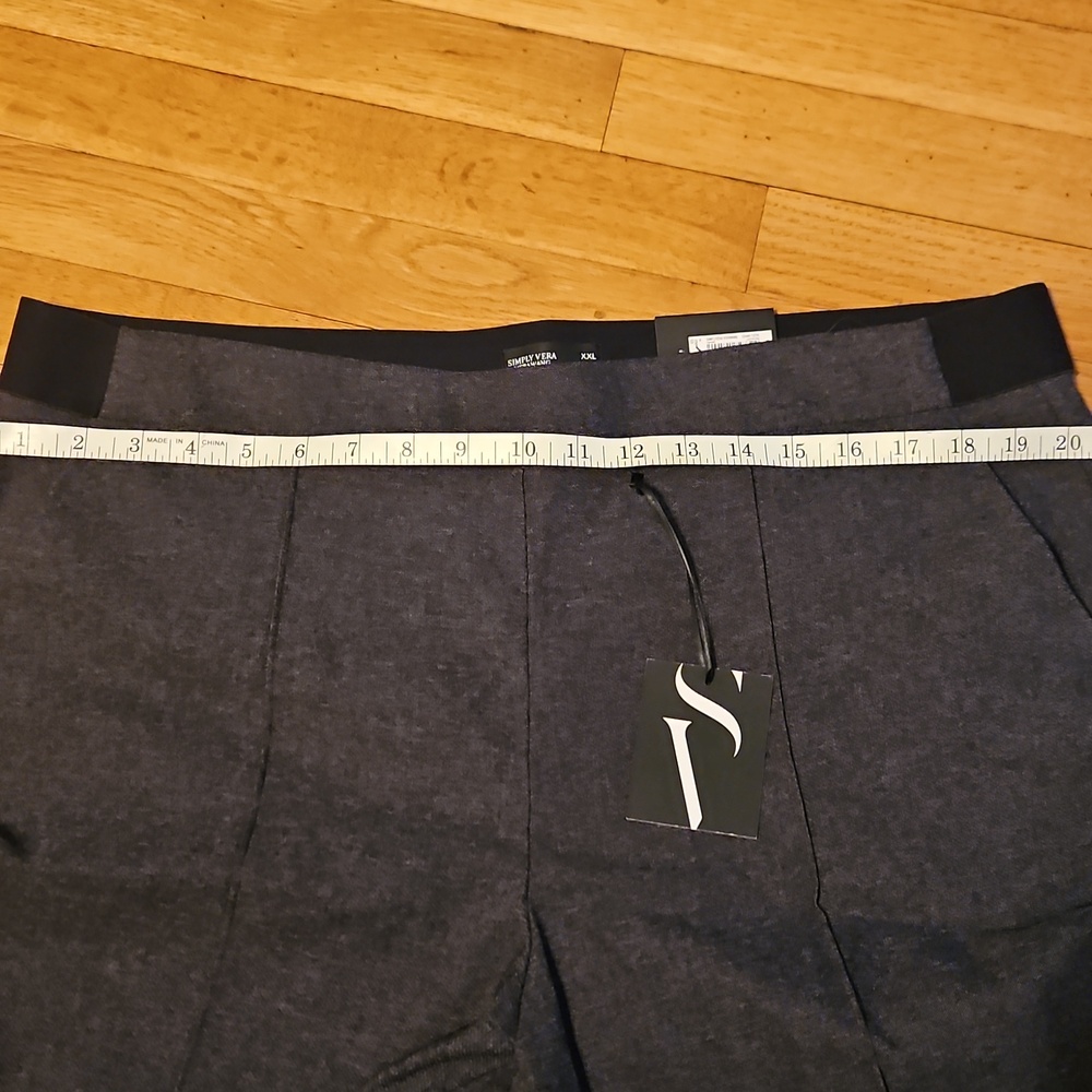 Simply Vera Vera Wang Charcoal Black Slim Straight Leg Mid-rise Pants XXL - Picture 13 of 13
